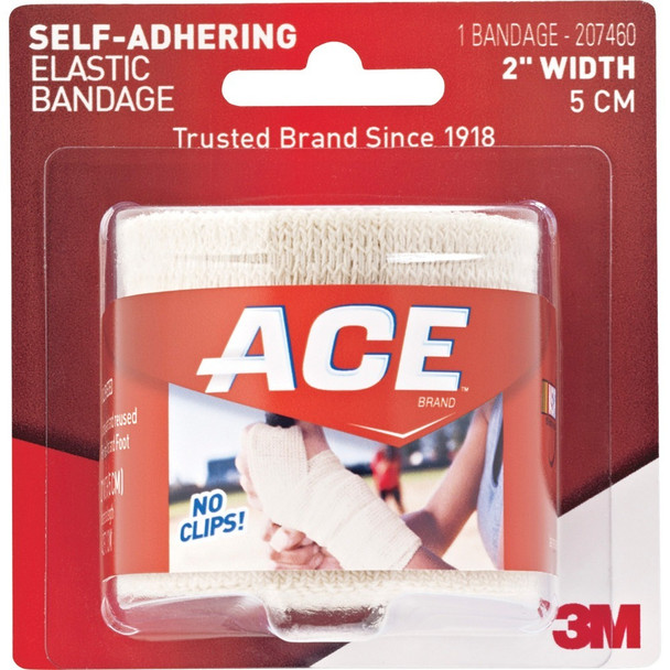 Ace Self-adhering Square Elastic Bandage - - 2" Width - Tan - 1 Each