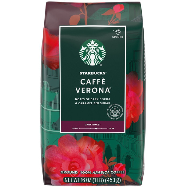Starbucks Caffe Verona Coffee - Dark - 16 oz - Caffe Verona - 1 Each
