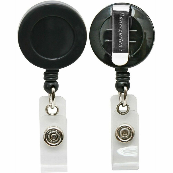 SICURIX Badge Holder - Plastic - Black - 1 Each