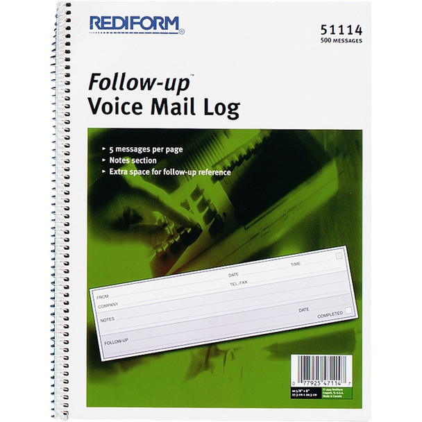 Rediform  Voicemail Log Book 51114