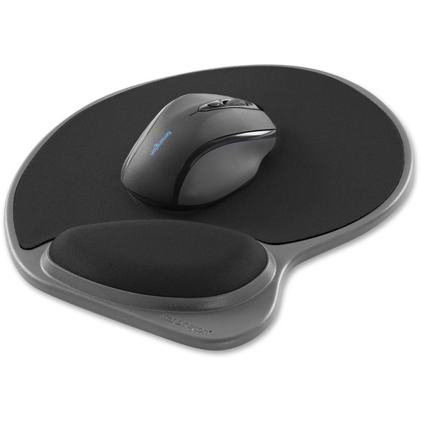 Kensington Microfiber Nonskid Base Wrist Rest - Black - 1 Each