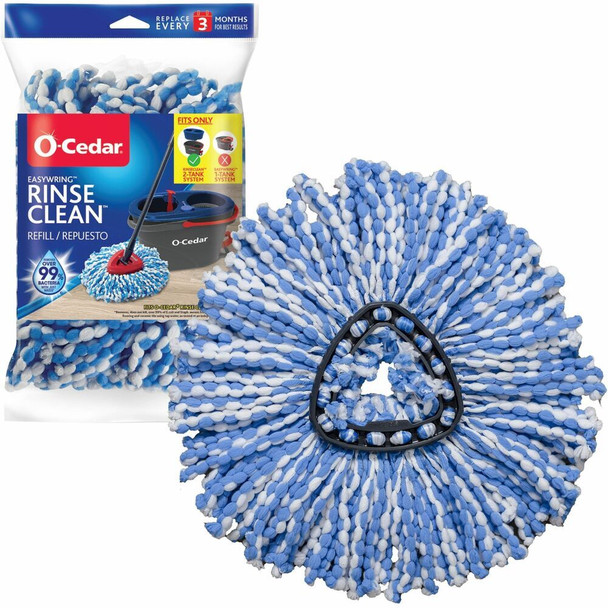 O-Cedar EasyWring Rinse Clean Mop Refill - MicroFiber - Multi - 1 Each