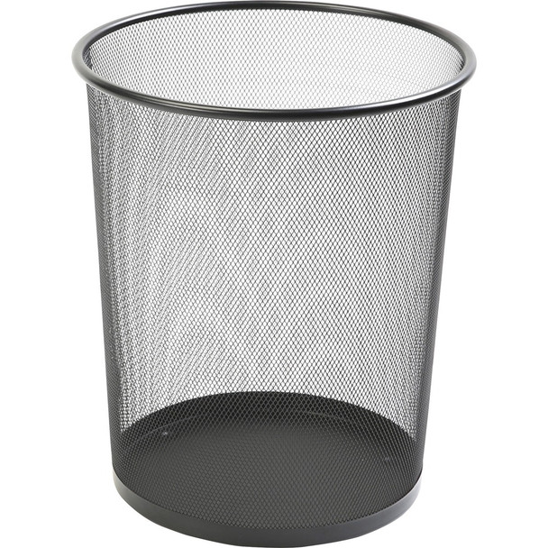 Lorell Black Mesh/Wire Wastebasket 52770