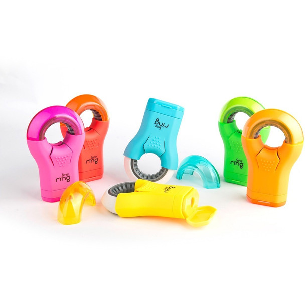 Serve Ring Eraser & Sharpener - Plastic - Multicolor - 1 Each