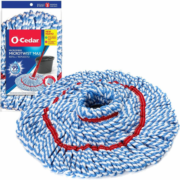 O-Cedar MicroTwist MAX Mop Refill - X-Large - MicroFiber - Multi - 1 Each