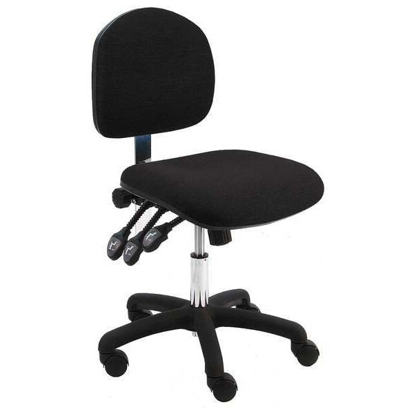 Benchpro Fabric Task Chair, 17" to 22", No Arms, Black WNS-FB-TLC-WW-BLACK