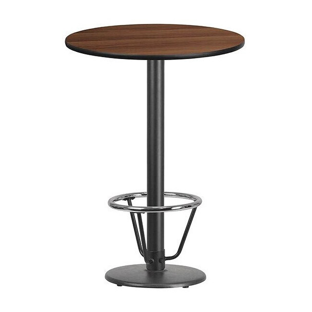 Round Laminate Table, Laminate, Wood Grain