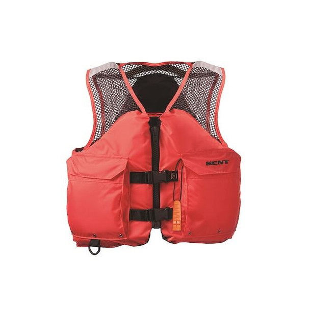 Kent Safety Life Jacket,4XL,15.5lb,Foam,Orange 150800-200-080-20