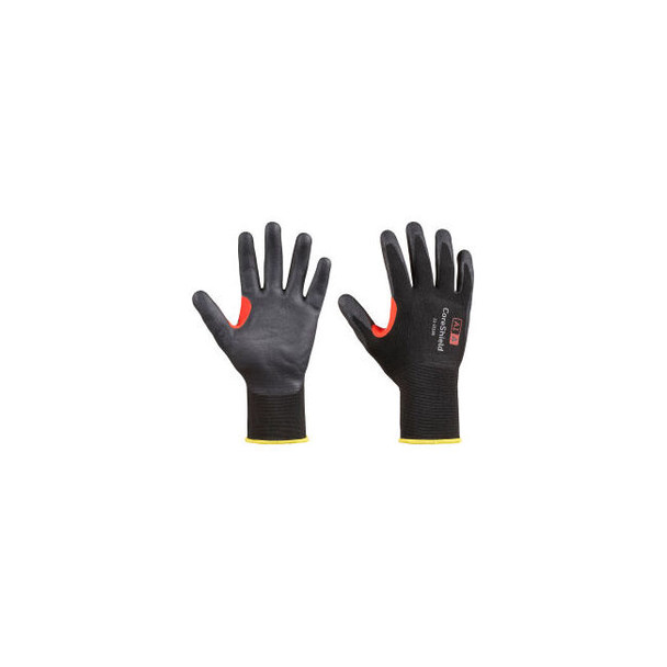 Honeywell Coreshield 15 Gauge Nylon Black Liner Gloves Nitrile Micro-Foam Coatin
