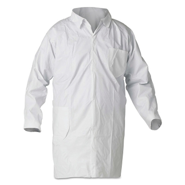 KleenGuard® A40 Liquid & Particle Protection Lab Coat, 2-XLarge, Microporous Film Laminate, White, No Pockets Pack of 30