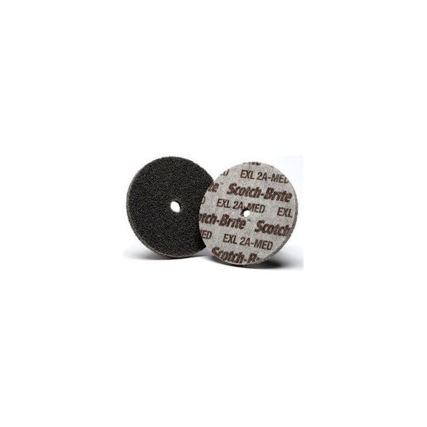 3M Scotch-Brite EXL Unitized Wheel 3"" x 1/4"" x 1/4"" Aluminum Oxide 2A MED