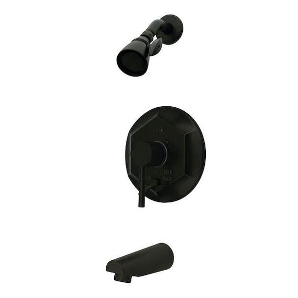 Tub and Shower Faucet, Standard, 3, Wall Mount, Oil Rubbed Bronze