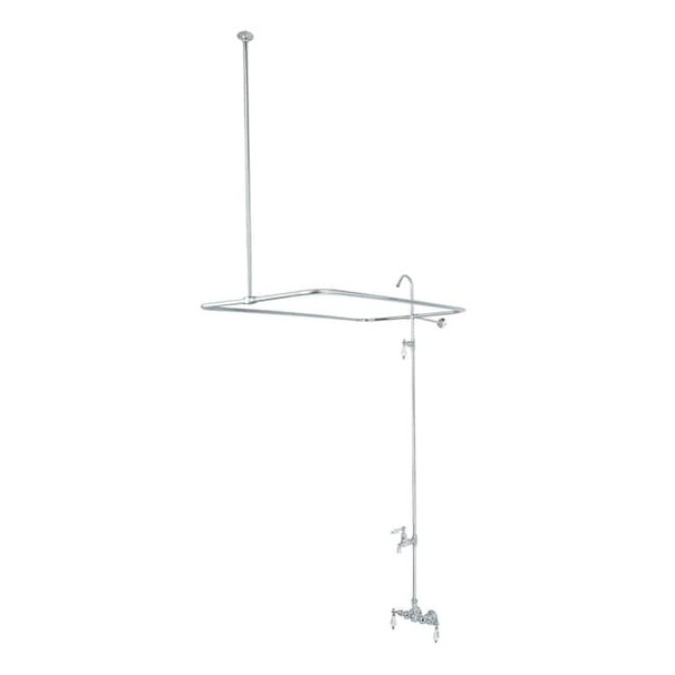 Wall-Mount Clawfoot Tub Faucet, Polished Chrome, Tub Wall Mount