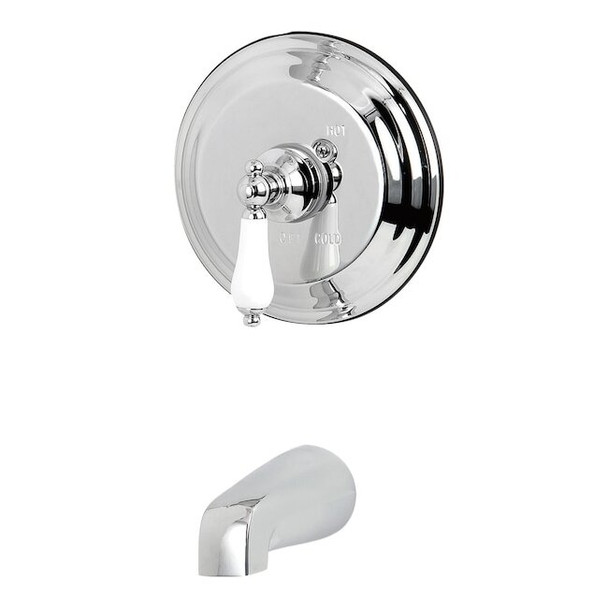 Tub and Shower Faucet, Standard, 2, Wall Mount, Polished Chrome