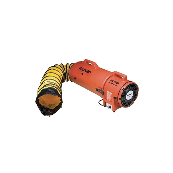 Plastic Com-Pax-Ial Blower with Canister, 1/3 hp, 115 VAC, 25 ft Ducting