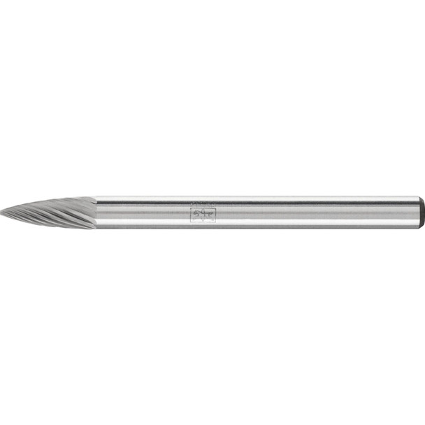 Carbide Bur - Tree Shape (Pointed), SGL Cut - 1/8" x 1/4" x 1/8" Shank - SG-41