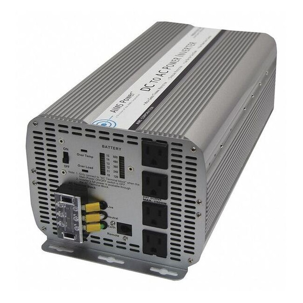 Power Inverter, Modified Sine, 1,0000 W Peak, 5,000 W Continuous, 4 Outlets