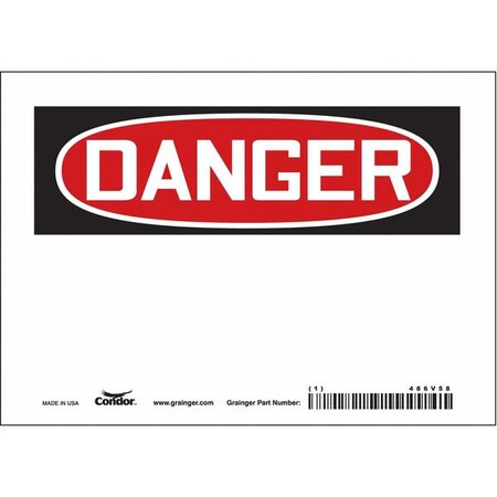 Condor Safety Sign,7" W,5" H,0.004" Thickness 486V58