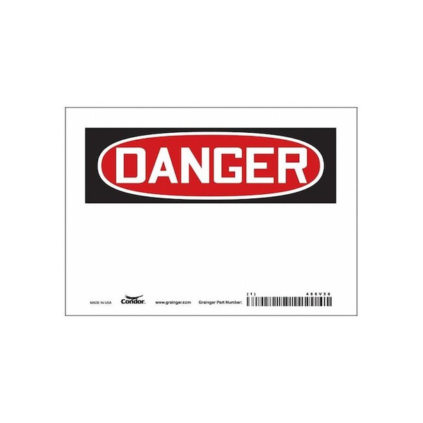 Condor Safety Sign,7" W,5" H,0.004" Thickness 486V58