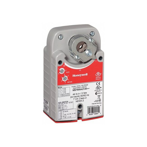 Honeywell Electric Actuator,44 in.-lb.,-22 to 149 MS8105A1030