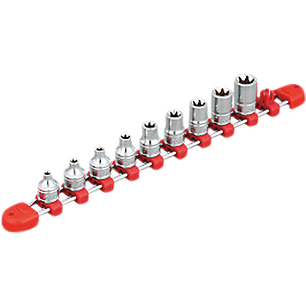 3/8"sq. E-Type Torx Socket SET (9pcs.) TB3E09