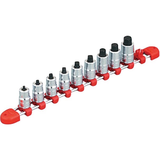 3/8"sq. Stubby T-Type Torx Bit SOCKET SET (9pcs.) TBT3SS09H