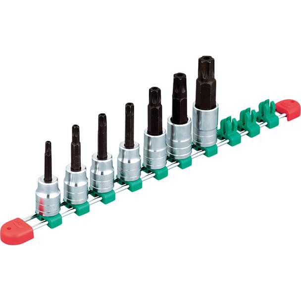 1/2"sq. T-TYPE torx BIT SOCKET SET FOR TAMPER RESISTANT FASTENERS (7pcs.) TBT407TH
