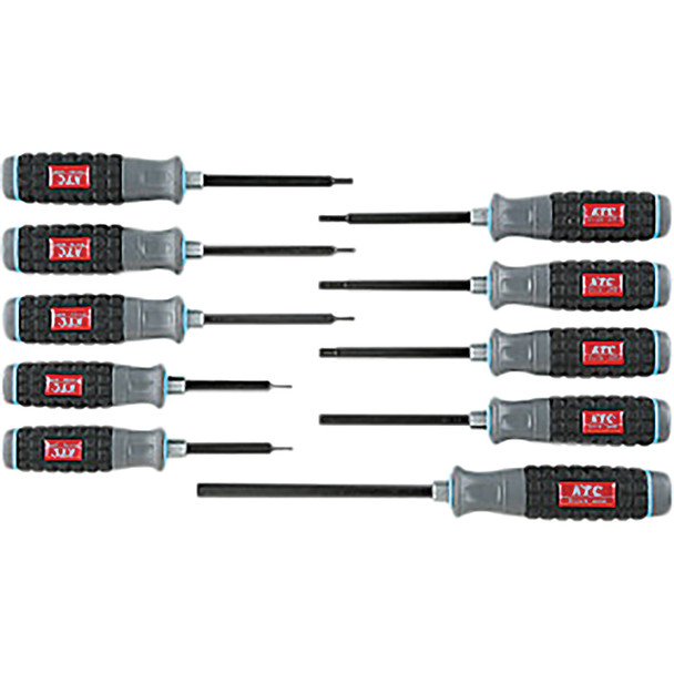 Hard Plastic Grip Screwdriver Set for Hexes (10 pcs) TD1H10B