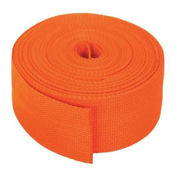 Bulk-Strap Webbing,Polypropylene,1 1/2" W,Orange P15051OR