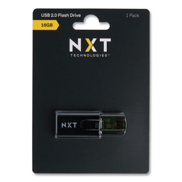 NXT Technologies™ Usb 2.0 Type-A Flash Drive, 16 Gb, Black NX61118