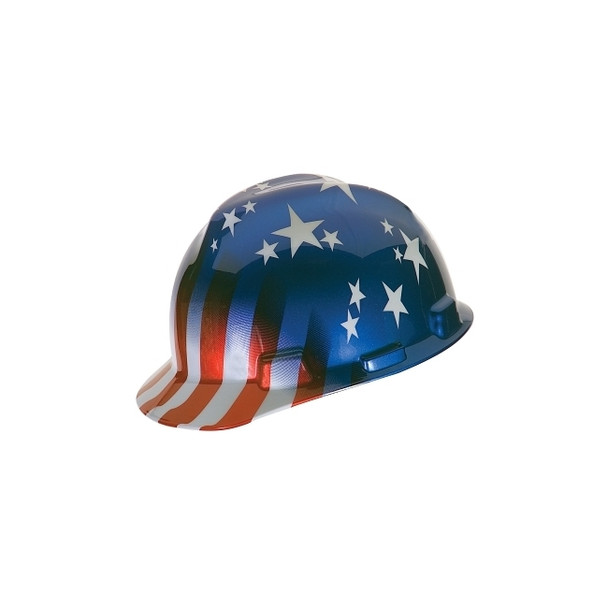 Freedom Series™ V-Gard® Helmet, Fas-Trac Ratchet, Cap, American Stars & Stripes
