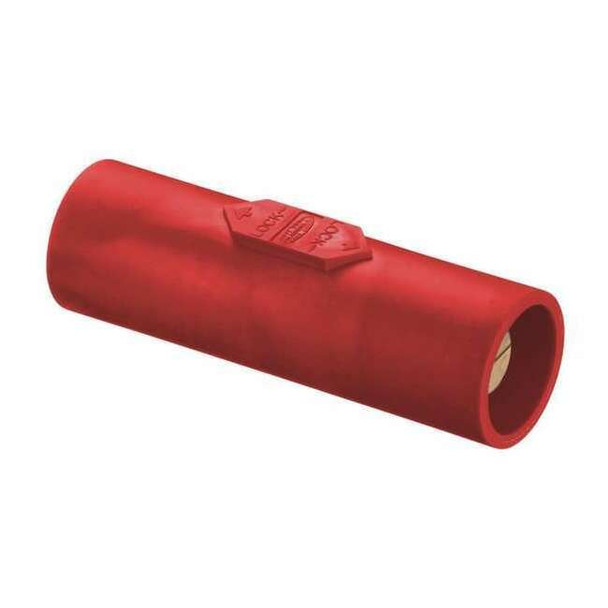 Hubbell Wiring Device-Kellems Double Connector,600VAC/250VDC,Red HBLDMR