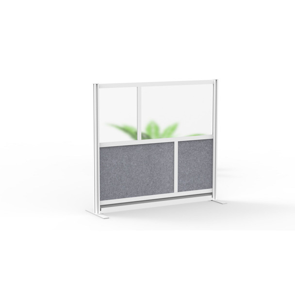 Expanse Modular Wall Room Divider System - Silver Frame - 53" x 48" Starter Wall