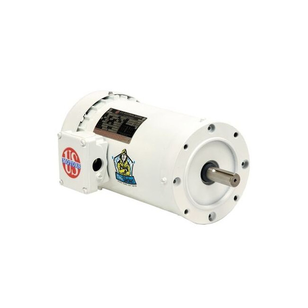 U.S. Motors WashdownMotor,1/3hp,208-230/460VAC WD13S2ACR