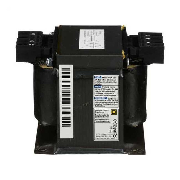 Square D Control Transformer, 500 VA, Not Rated, 24V AC, 120/240V AC 9070T500D23