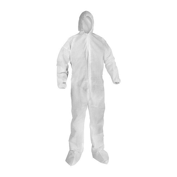 Kleenguard Coveralls,XL,Wht,KleenGuard A20,PK50 68978