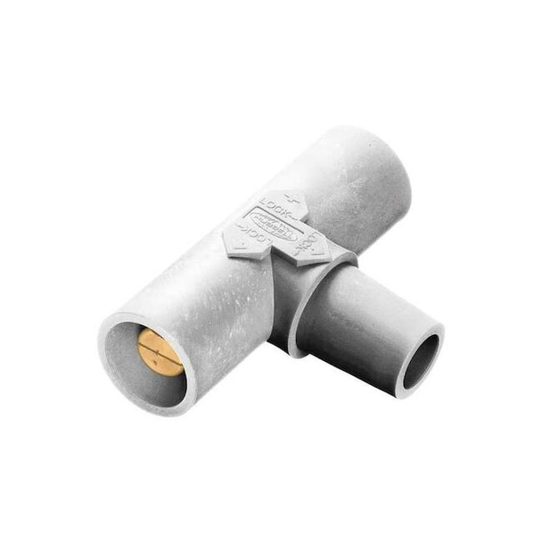 Hubbell Wiring Device-Kellems Paralleling Tee,Wht,Female-Male-Male HBLPTW