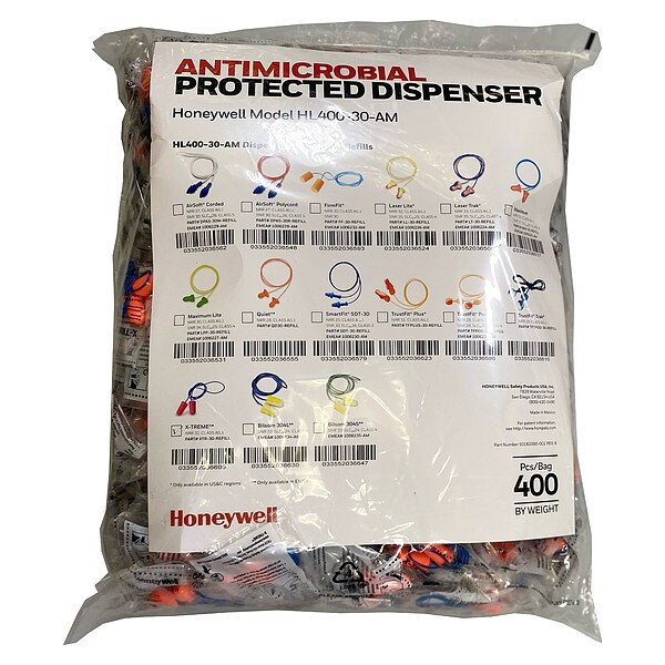 HL400 Earplug Dispenser Refill, Foam, Bullet, 32 dB NRR, Corded