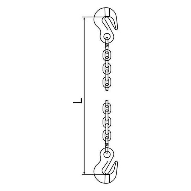Pewag Chain Sling,G120,SGG,Alloy Steel,5 ft. L 10G120SGG/5
