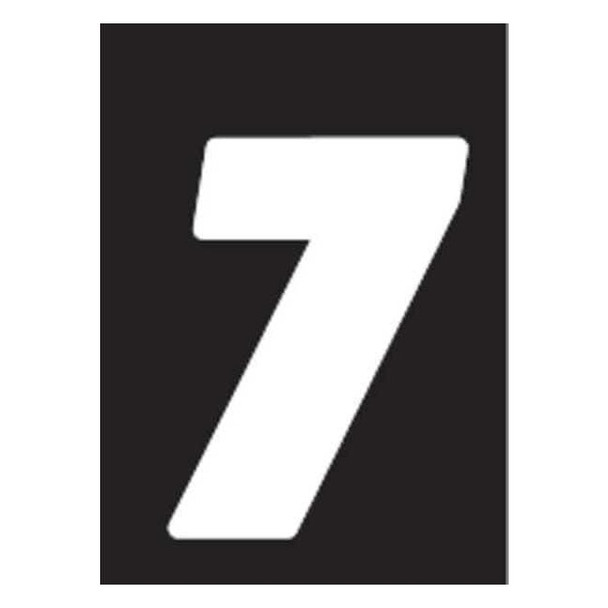 Hardline Products Number Label, Vinyl, 7 in H, 5 in W, PK3 DB73W-7