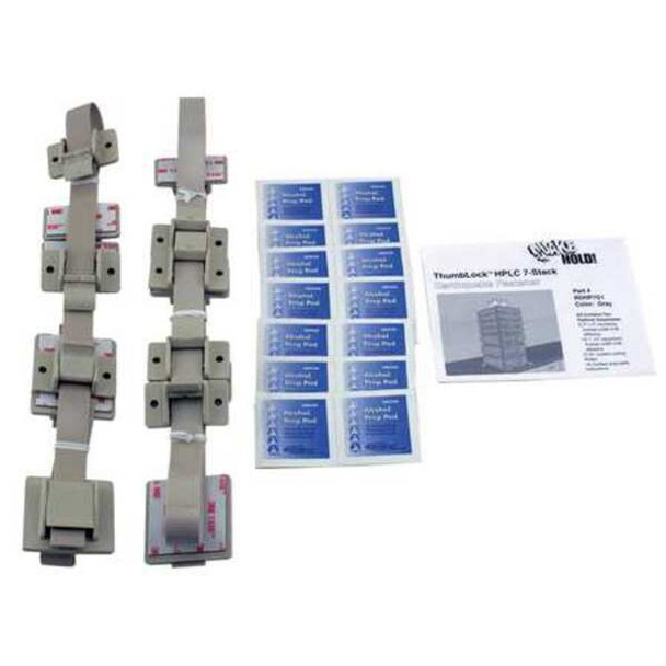 Quakehold! HPLC 7-Stack Fastener Kit,Gray RD.HP.7G.1