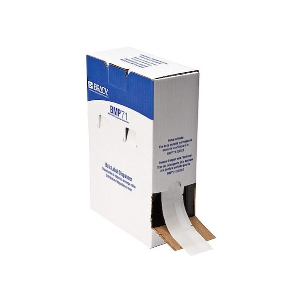 Brady Wraparound Label, White, Vinyl, 2 in W BM-107-427