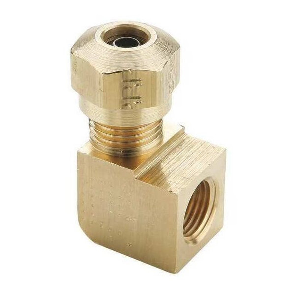 Parker Elbow, Brass, Comp. 1/4 in, FNPT 1/8 in 270NTA-4-4