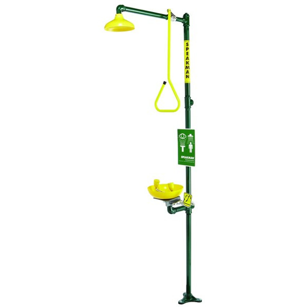 Speakman Combination Emergency Station W/ Plastic Bowl Eye/face Wash SE-695