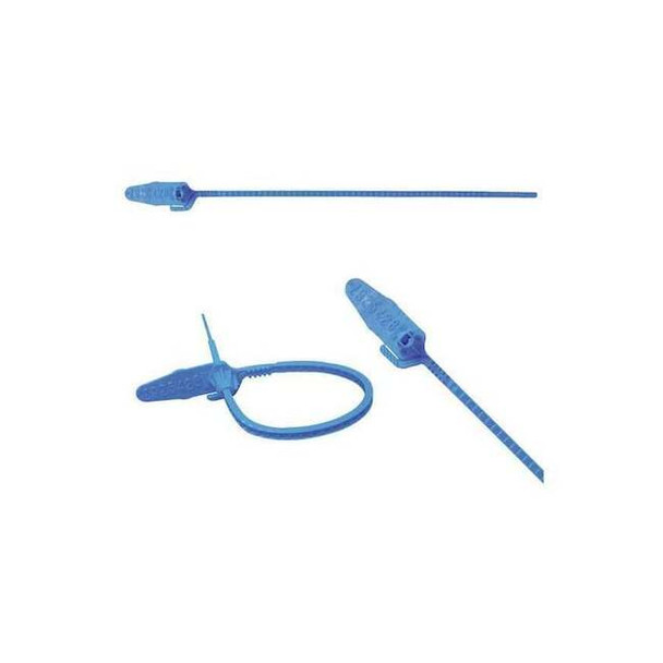 Pull Rip Molded Seals 8-1/2" x 9/64", Blue, Pk250