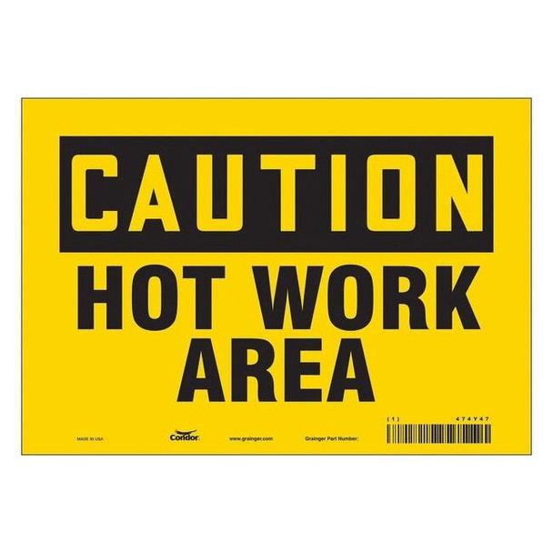 Danger Sign, 7 in H, 10 in W, Vinyl, Vertical Rectangle, English, 474Y47