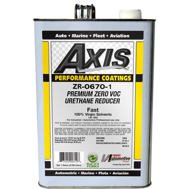 Premium Zero VOC Urethane Reducer Fast, Gallon ZR0670-1
