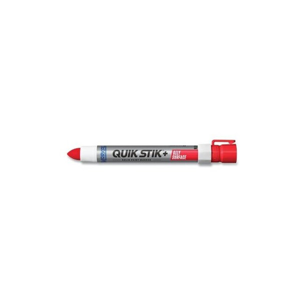 Quik Stik®+ Oily Surface Solid Paint Marker, 1/2 in dia, 6 in L, Red Pack of 12