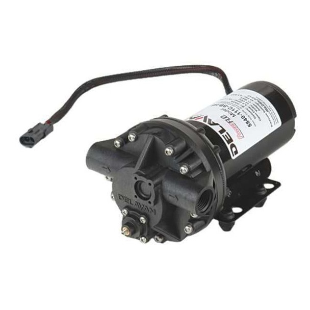 Diaphragm Pump, Polypropylene, Santoprene, 12VDC, 4.0 GPM 140 Degrees F