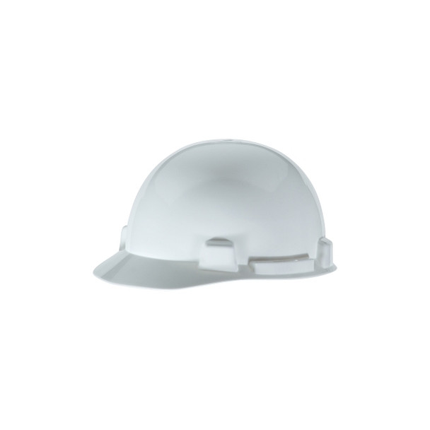 SmoothDome® Slotted Hard Hat Cap Style, 4-Point Fast-Trac® III, White